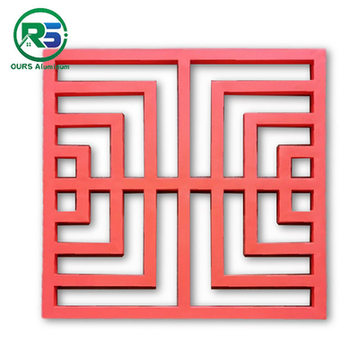 Square Aluminum decorative metal window grilles 4.0mm Chinese Style