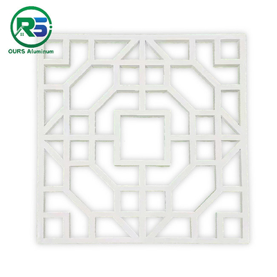 Square Aluminum decorative metal window grilles 4.0mm Chinese Style