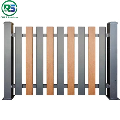 Vertical Slat Contemporary Aluminum Fence Customized Design Colour