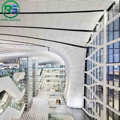 Building Decorative Wooden Grain Aluminum Wall Panel 1220mm For Clip In Metal Ceiling Tiles