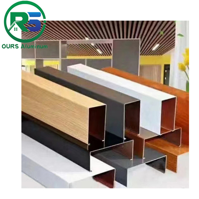 Environmental Friendly Linear Suspended Metal Ceiling 0.9mm White Aluminum Ceiling