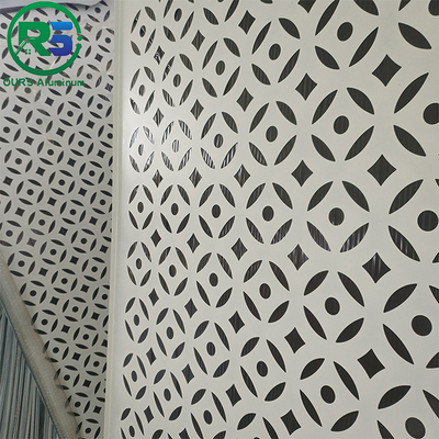 Artistic Aluminum laser cutting Aluminum Perforated  Panels CNC Carved Exterior PVDF Coating
