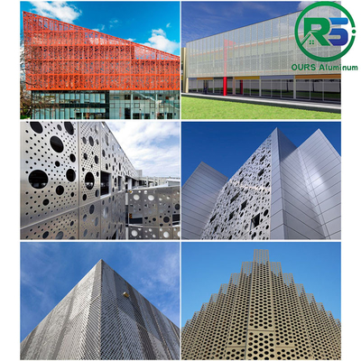 Artistic Aluminum laser cutting Aluminum Perforated  Panels CNC Carved Exterior PVDF Coating