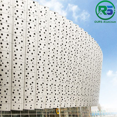 Artistic Aluminum laser cutting Aluminum Perforated  Panels CNC Carved Exterior PVDF Coating