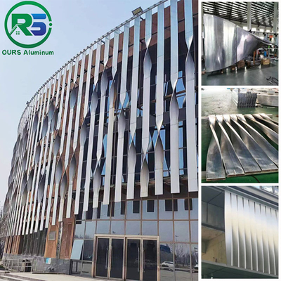 External Commercial Aluminum Art Deco Metal Panels Screen Blue Sky Metal Wall Tiles