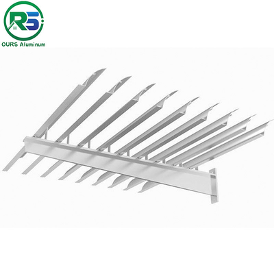 Exterior Pvdf Coating Aluminum Sun Shade System louvers 2-7mm Environment Friendly
