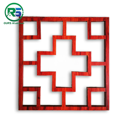 Square Aluminum decorative metal window grilles 4.0mm Chinese Style
