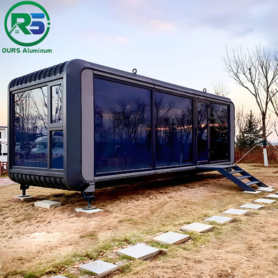 2023 Custom-made Modern Design Aluminum alloy Capsule Tiny House For living Prefab Houses Capsule Cabin Apple Cabin
