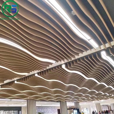 Environmental Friendly Linear Suspended Metal Ceiling 0.9mm White Aluminum Ceiling